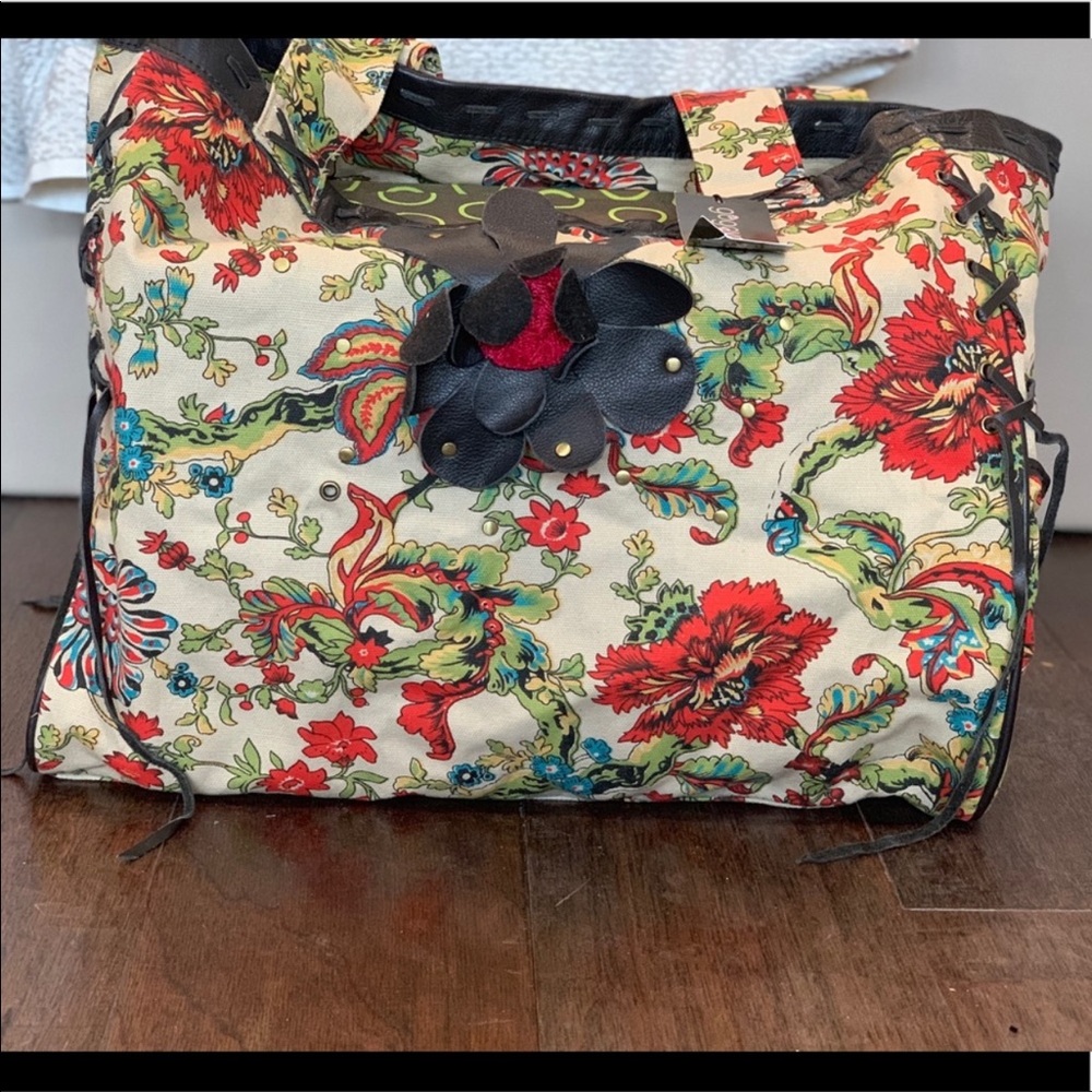 Gogovoyage large canvas bag side pockets great for farmers markets or the Beach